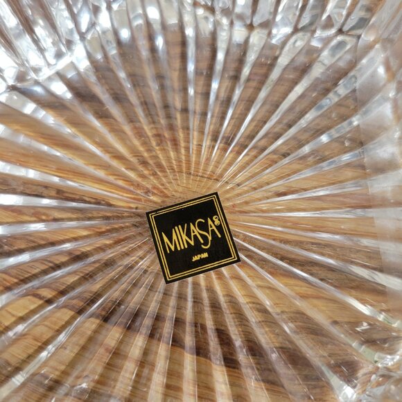 Mikasa Japan Diamond Fire Pattern Crystal Lidded Dish - Picture 4 of 6